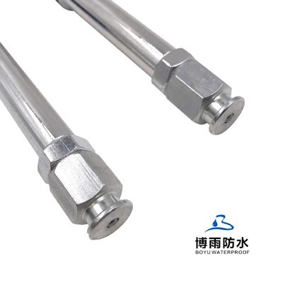 Construcción de recubrimiento de cabeza plana M8 envasadores de inyección de acero 18 * 170mm gris impermeable