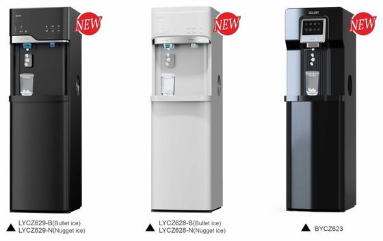 Dispensador de agua eléctrico con funciones de frío caliente y máquina de hielo de balas/granos