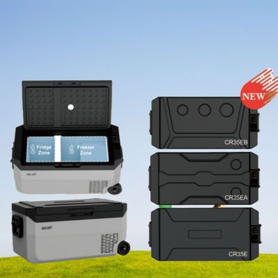 Logotipo de impresión de pantalla de seda 35L Refrigerador de automóviles para acampar al aire libre Viajes Refrigeración rápida