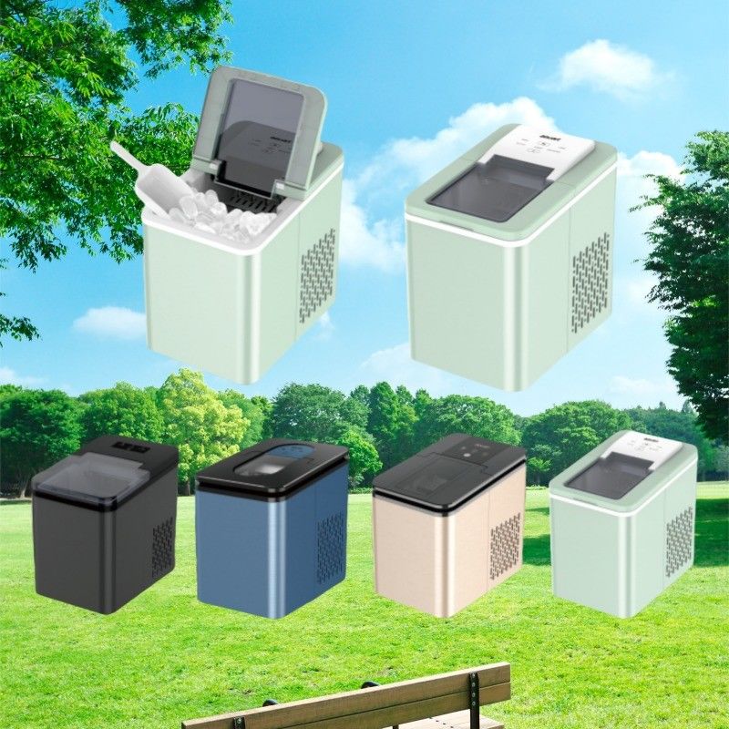 Personalización 1.8L Capacidad de agua Operación silenciosa Automóvil de aire libre DC Ice Maker Bullet Ice
